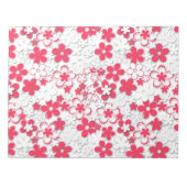 紙赤と白の花 ノートパッド (正面)