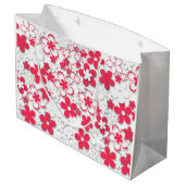紙赤と白の花 ラージペーパーバッグ (裏面アングル)