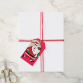 紙走ズブラックサンタラベル ギフトタグ (より糸付き)