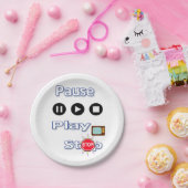 紙遊プレートの一時停止ストップ ペーパープレート (パーティー)