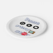 紙遊プレートの一時停止ストップ ペーパープレート (アングル)