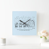 紙重 スクエア壁時計 (ホーム)