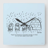 紙重 スクエア壁時計 (正面)