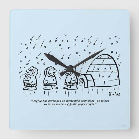 紙重 スクエア壁時計 (正面)