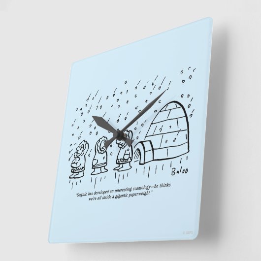 紙重 スクエア壁時計 (傾斜)