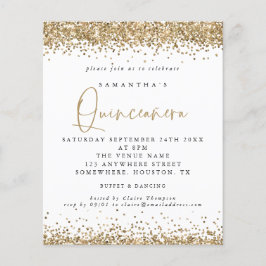 紙金ゴールドグリッターキンセアニラ15thバースデーパーティー チラシ