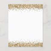 紙金ゴールドグリッターSweet sixteenパーティの招待状 チラシ (裏面)