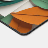 紙離れの金ゴールドを緑で切る デスクマット (コーナー)