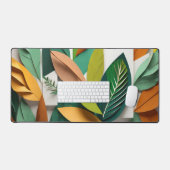 紙離れの金ゴールドを緑で切る デスクマット (キーボード&マウス)