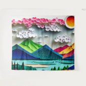 紙風景 タペストリー (正面(横))