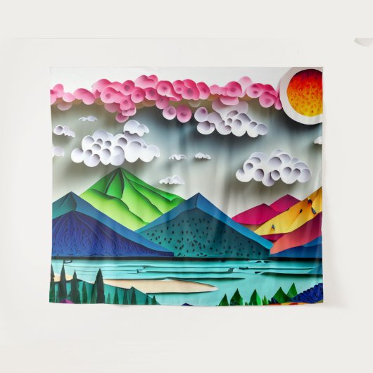 紙風景 タペストリー (正面(横))