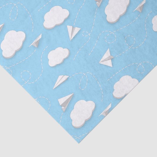 紙飛んでいる飛行機が青空を包む 薄葉紙 (詳細)