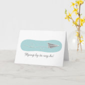 紙飛行機こんにちは カード (黄色い花)