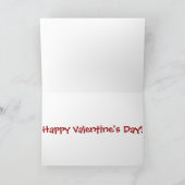 紙飛行機のラブレターのバレンタインデー シーズンカード (内部)