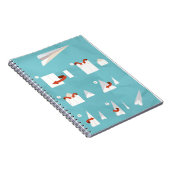 紙飛行機の折り方 スパイラルノートブック ノートブック (右側)