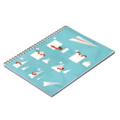 紙飛行機の折り方 スパイラルノート ノートブック (左側)