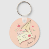 紙飛行機キーチェーン |フライ遠くに キーホルダー (裏面)