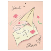 紙飛行機クリップボード |フライ遠くに クリップボード (裏面)