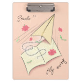 紙飛行機クリップボード |フライ遠くに クリップボード (正面)