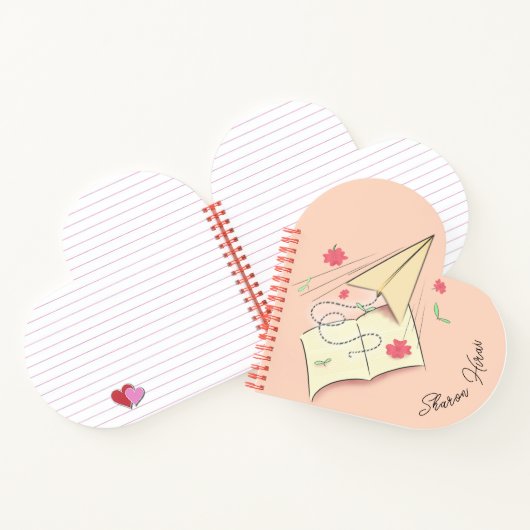 紙飛行機スパイラルノート ノートブック (内部)