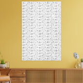 紙飛行機ヴィンテージパターン。 キャンバスプリント (インサイチュ (リビング))