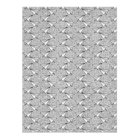 紙飛行機ヴィンテージパターン。 ポスター (正面)