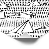 紙飛行機ヴィンテージパターン。 ポスター (コーナー)