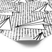 紙飛行機ヴィンテージパターン。 ポスター (コーナー)