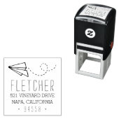 紙飛行機差出人住所 セルフインキングスタンプ (インサイチュ)