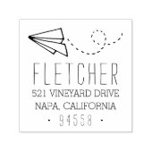 紙飛行機差出人住所 セルフインキングスタンプ (デザイン)