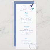 紙飛行機水彩ディナーメニュー メニュー (正面/裏面)