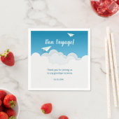 紙飛行機空に向かうパーティー スタンダードカクテルナプキン (インサイチュ)