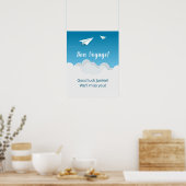 紙飛行機空に向かうパーティー ポスター (キッチン)