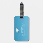 紙飛行機空のボンボヤージュ遠くに行 ラゲッジタグ (裏面縦)