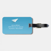 紙飛行機空のボンボヤージュ遠くに行 ラゲッジタグ (裏面横)