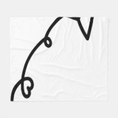 紙飛行機線アート紙 フリースブランケット (正面(横))