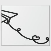 紙飛行機線アート紙 ラッピングペーパー (フラット)