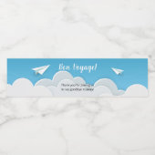 紙飛行機行遠くに航パーティー ペットボトルラベル (シングルラベル)