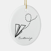 紙飛行機飛んでいるサンダーコーブ セラミックオーナメント (右)