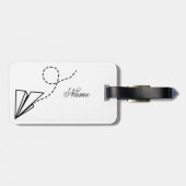 紙飛行機飛んでいるサンダーコーブ ラゲッジタグ (裏面横)