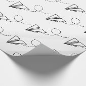 紙飛行機飛んでいるサンダーコーブ ラッピングペーパー (角)