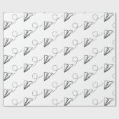 紙飛行機飛んでいるサンダーコーブ ラッピングペーパー (フラット)