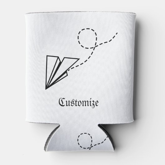 紙飛行機飛んでいるサンダー_コーブ 缶クーラー (正面)