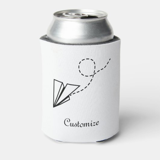 紙飛行機飛んでいるサンダー_コーブ 缶クーラー (缶裏面)