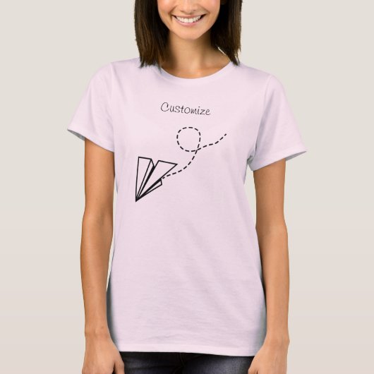 紙飛行機飛んでいるサンダー_コーブ Tシャツ (正面)