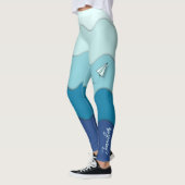 紙飛行機 |アクティブ、スポーツ、ヨガ レギンス (左)