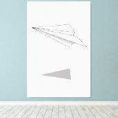 紙飛行機 キャンバスプリント (インサイチュ (ウッドフロア))