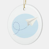紙飛行機 セラミックオーナメント (左)