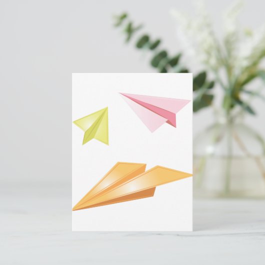 紙飛行機 ポストカード (スタンド正面)