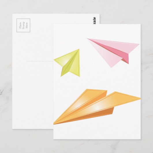 紙飛行機 ポストカード (正面/裏面)
